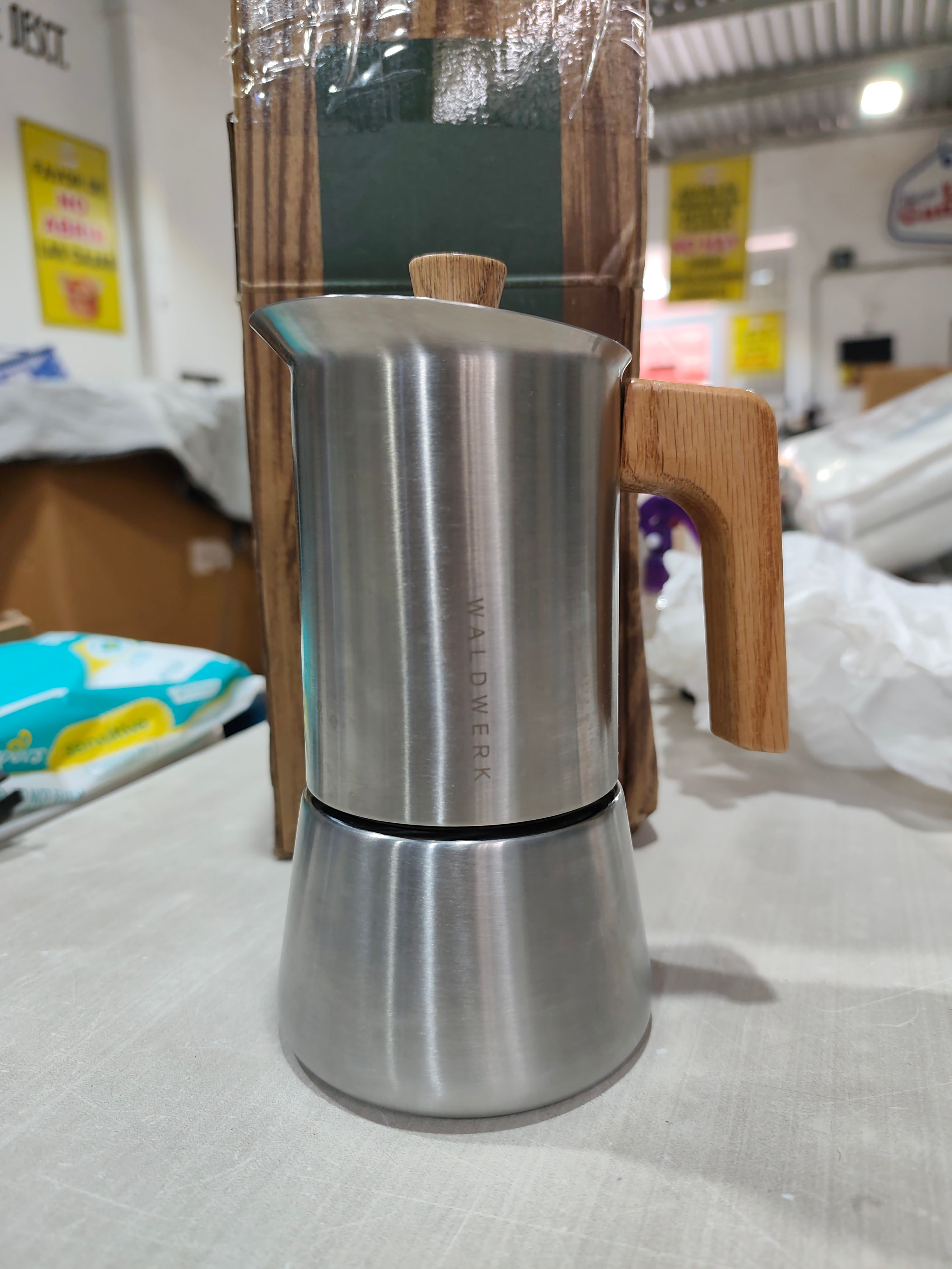 WALDWERK  Olla de moka de acero inoxidable