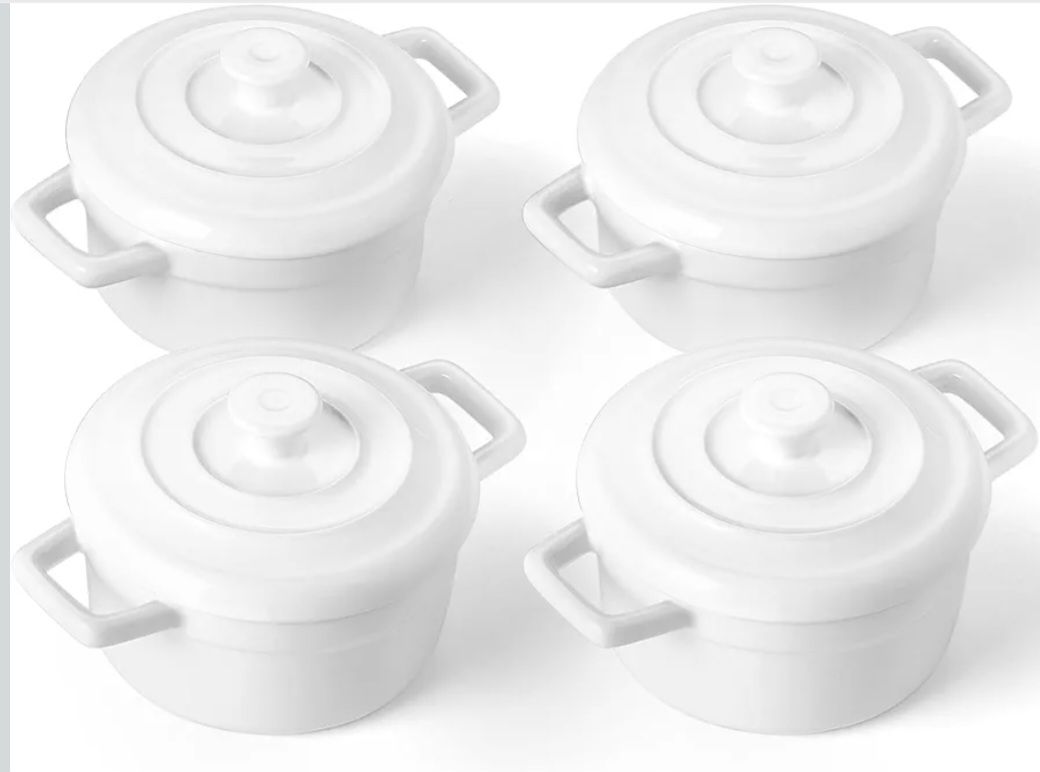Juego de 4 Cazuelas de Ceramica