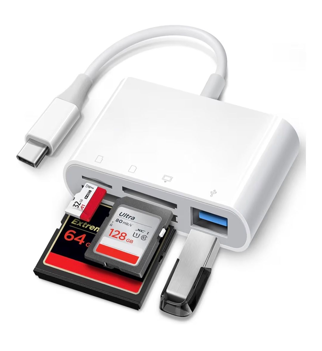 Lector de tarjetas SD USB C 4 en 1