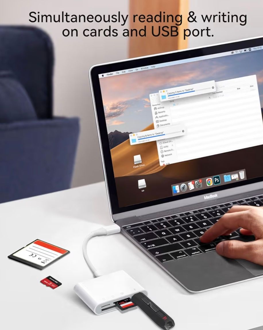 Lector de tarjetas SD USB C 4 en 1