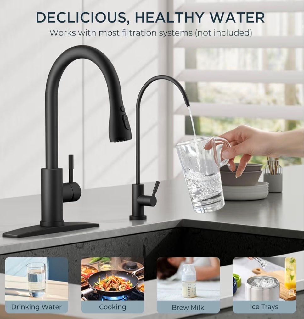 FORIOUS - llave de cocina y llave de filtro de agua