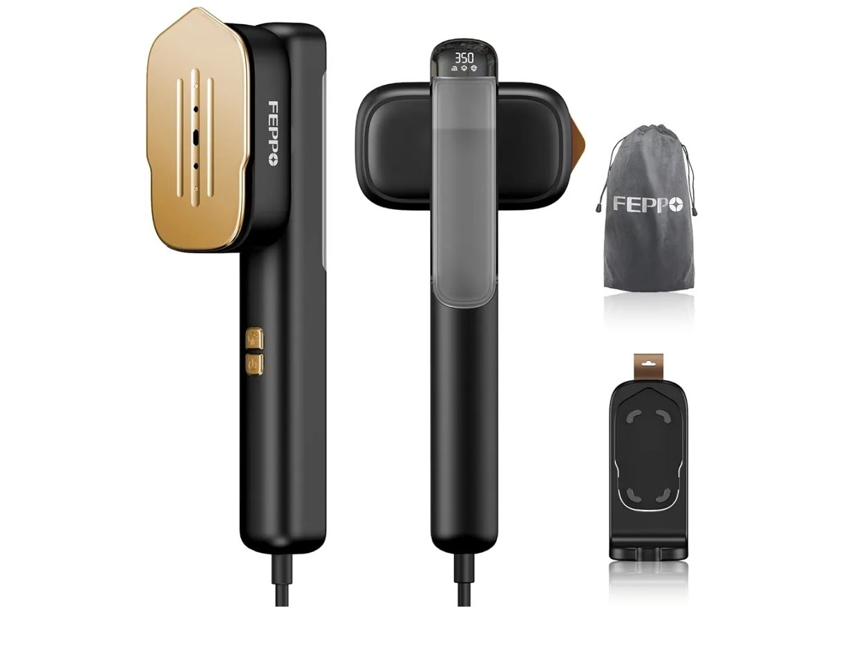 FEPPO Travel Steamer for Clothes, 100-240V Portable 2in1