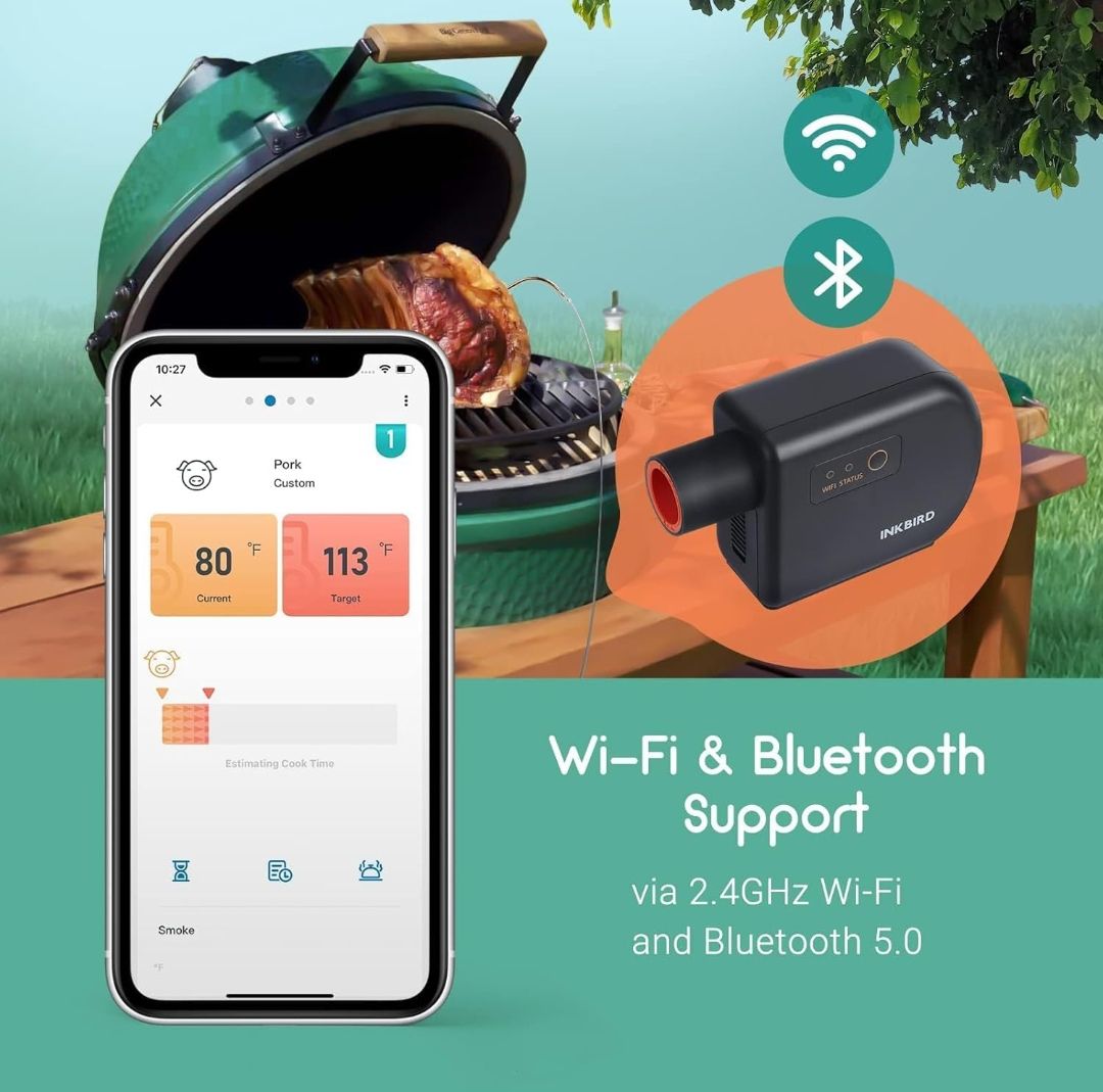 Controlador de temperatura Wi-Fi y Bluetooth para barbacoa