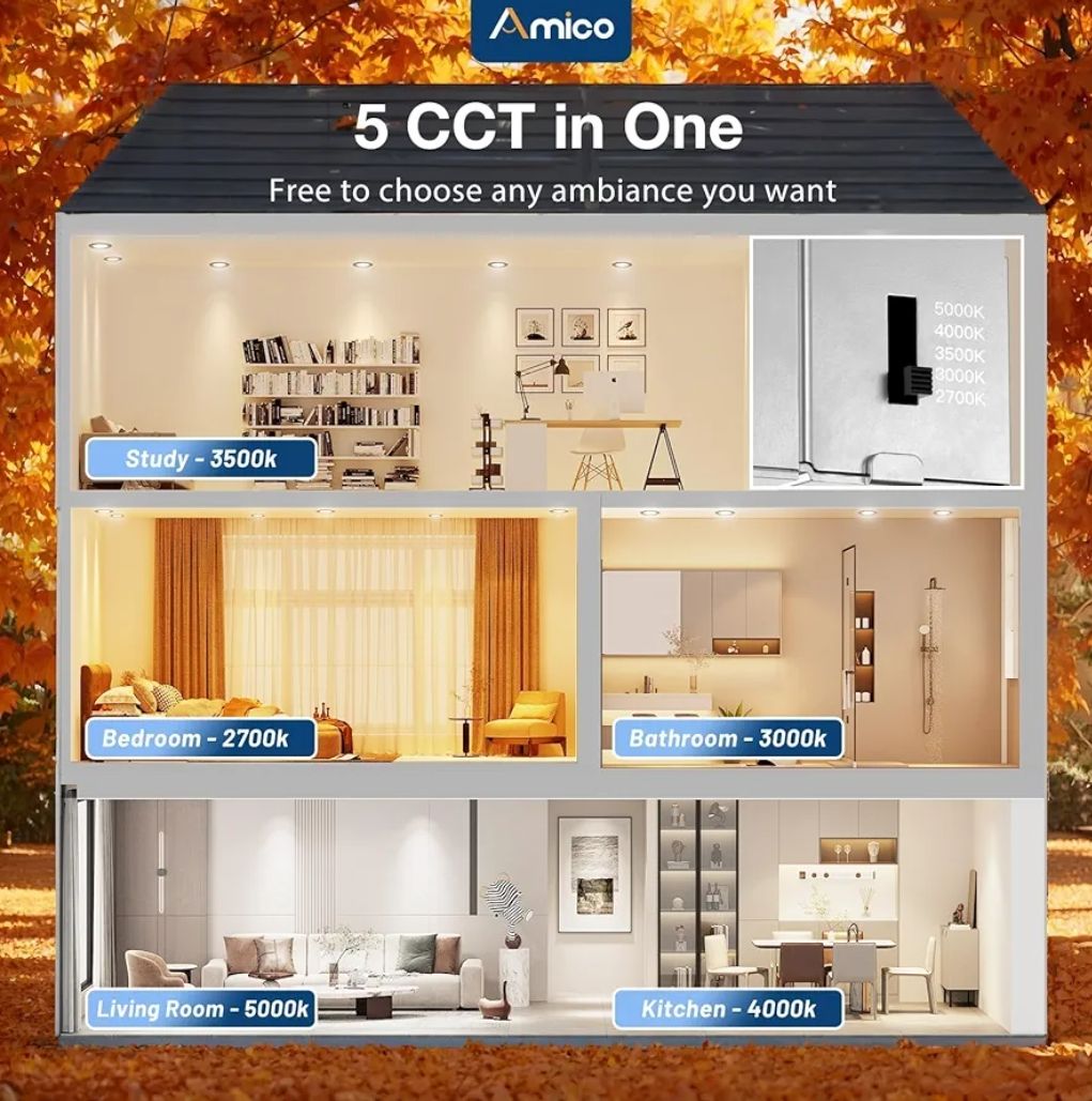 Paquete de 6 lámparas LED