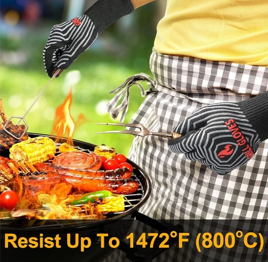 QUWIN Guantes para Barbacoa , resistentes al calor 
