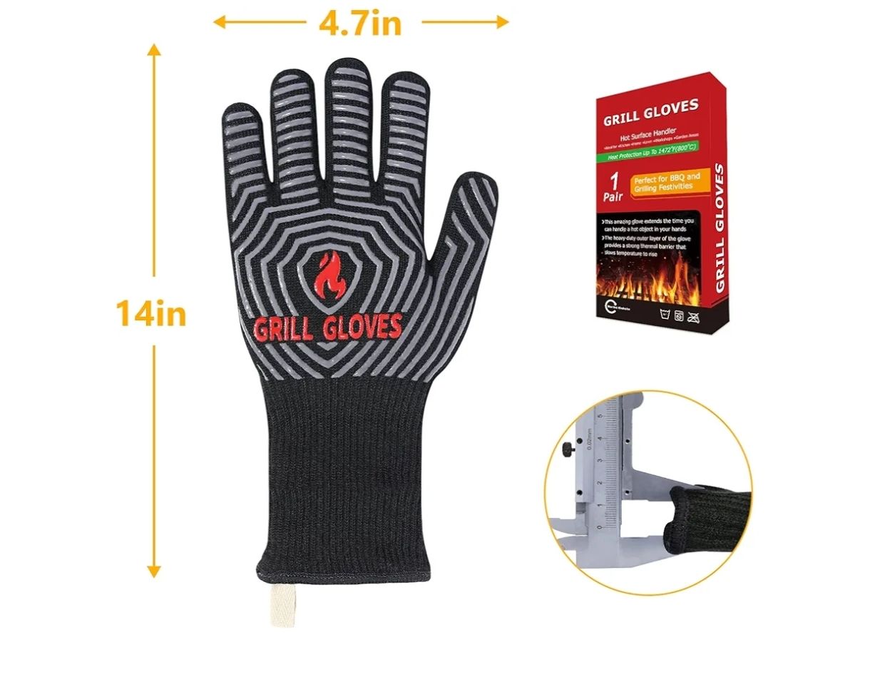 QUWIN Guantes para Barbacoa , resistentes al calor 