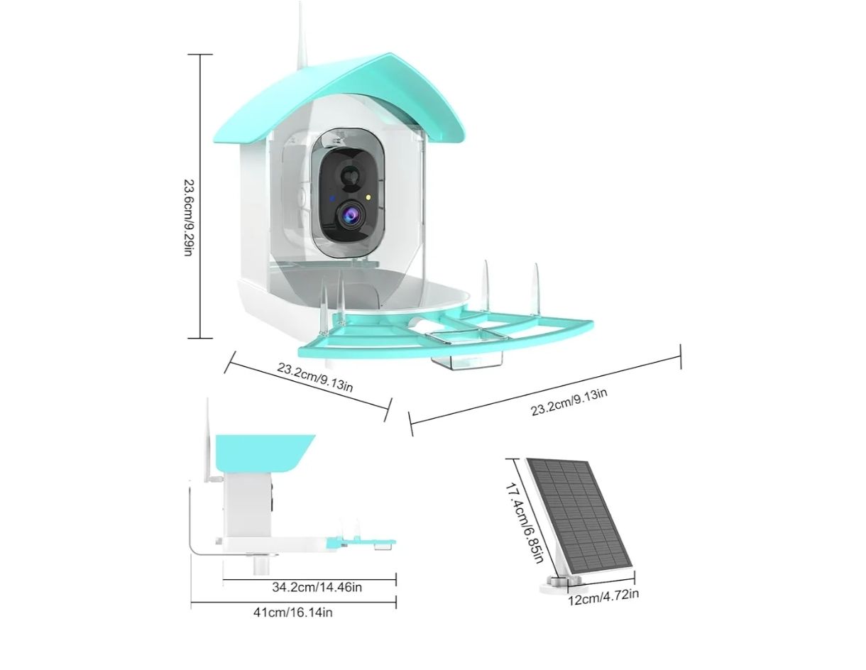 Comedero inteligente para pájaros con cámara