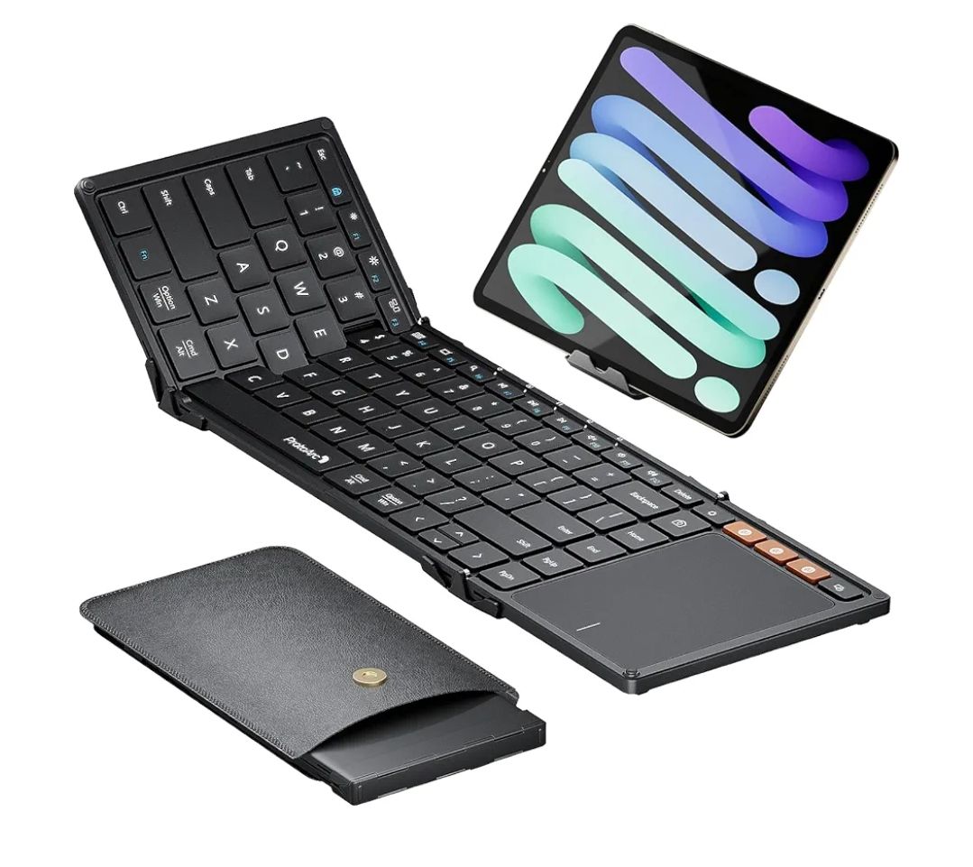 Teclado plegable con panel táctil