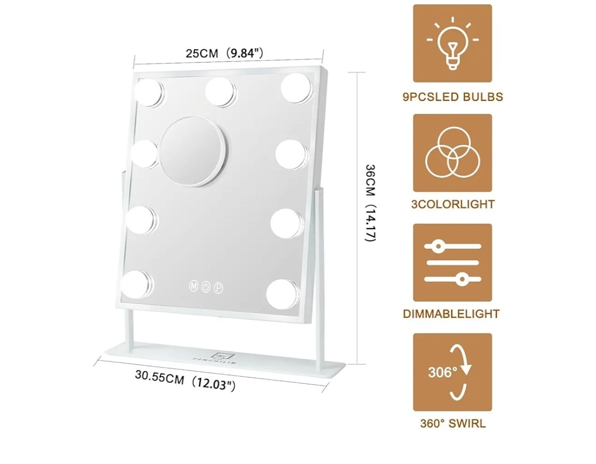 Espejo Hollywood con luz