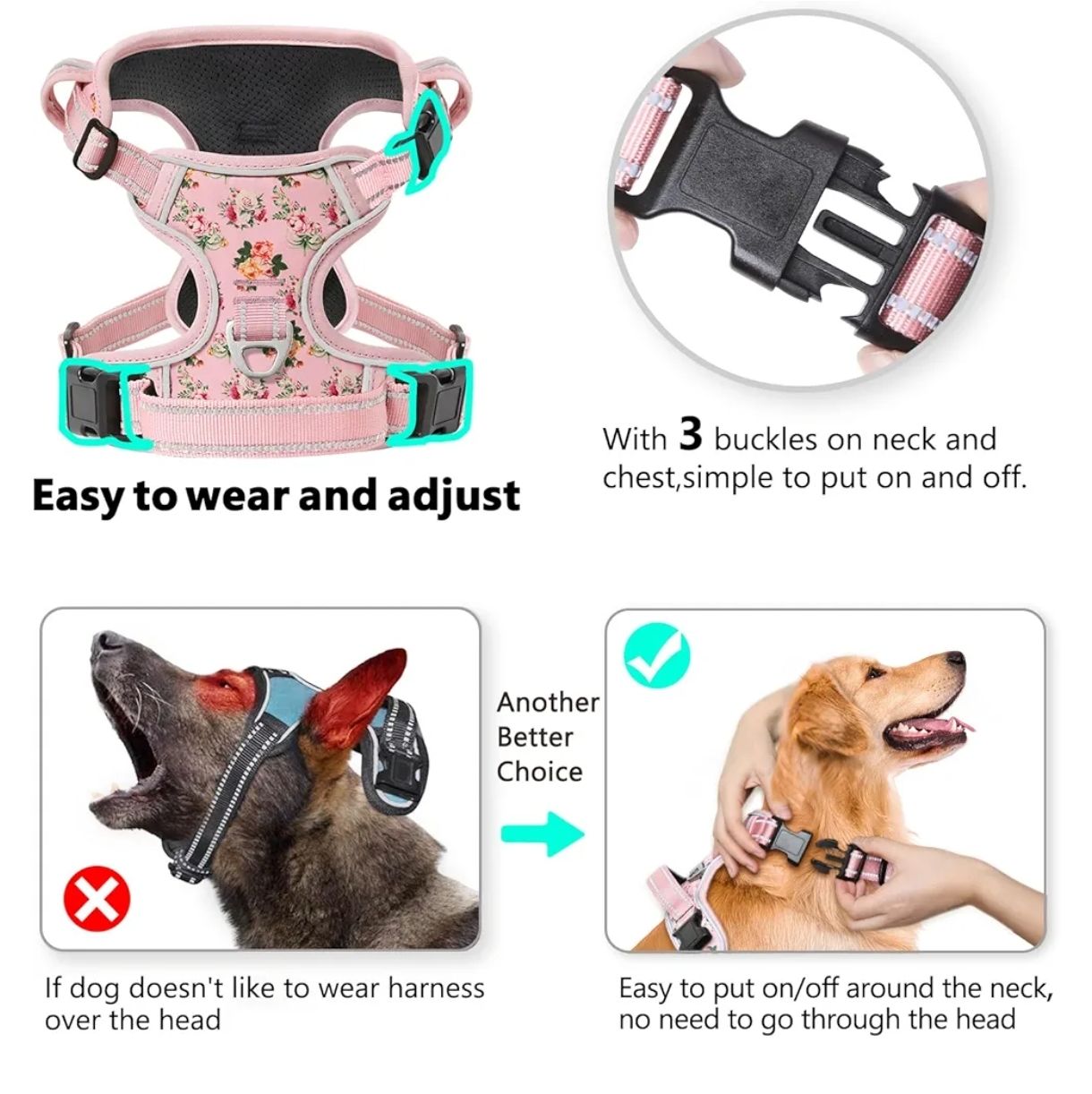 Timos Arnés para perro sin tirones,