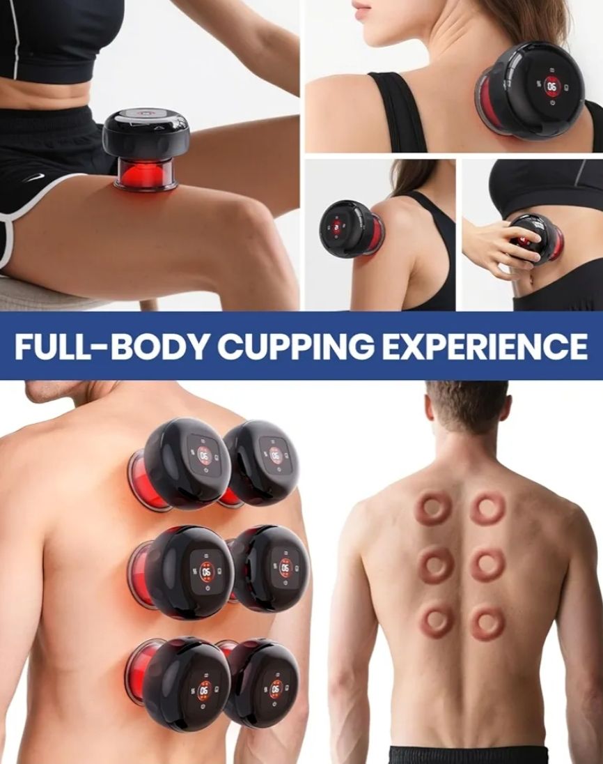 EURPMASK Kit de ventosas eléctrico 5 en 1 con luz roja - 