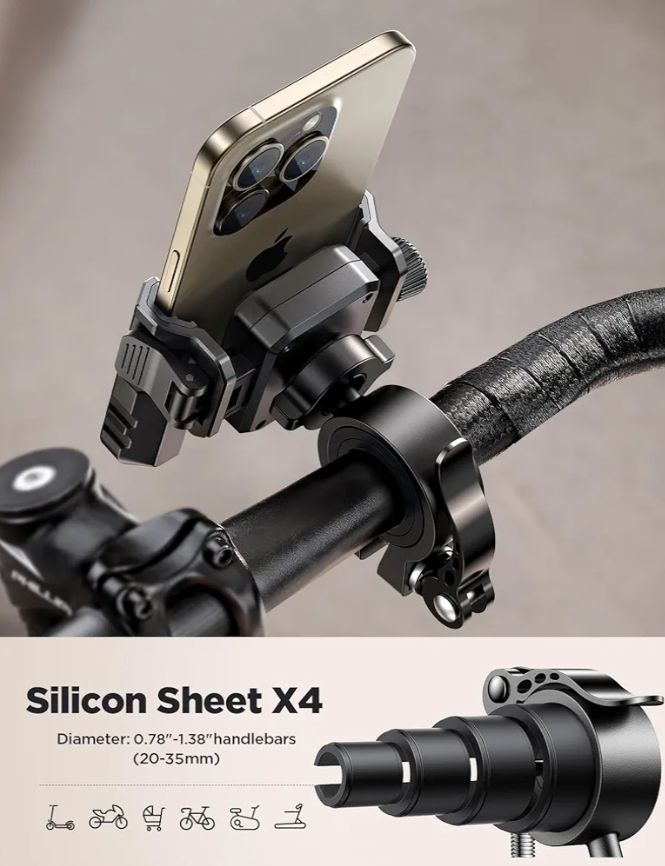 Soporte para teléfono de motocicleta y bicicleta