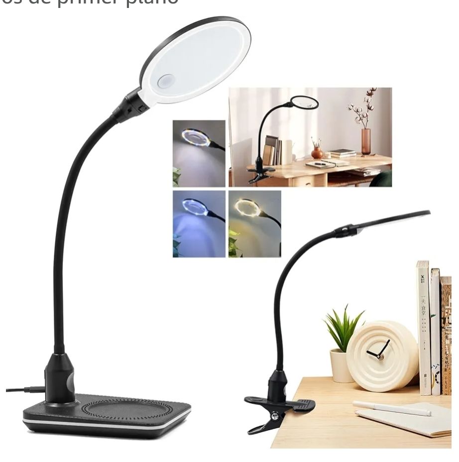 Lupa de 10 x 30 x con luz y soporte