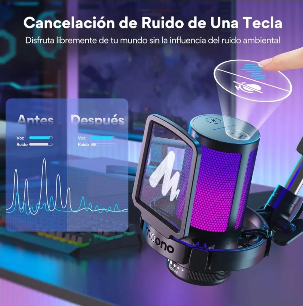 MAONO Micrófono USB para juegos