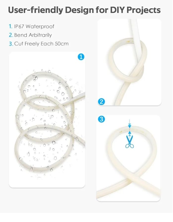Tira de luces LED COB de 110 V