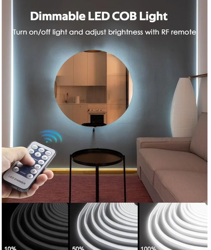 Tira de luces LED COB de 110 V