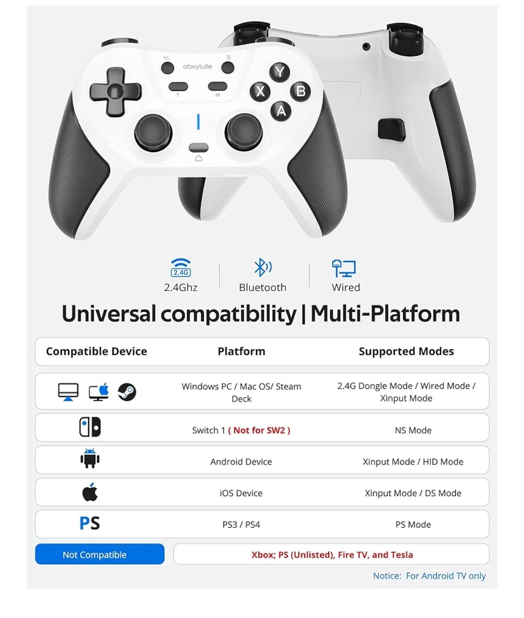 abxylute C5P Wireless Gaming Controller