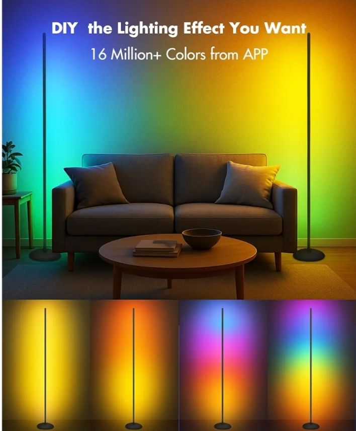 Lámpara de pie de esquina