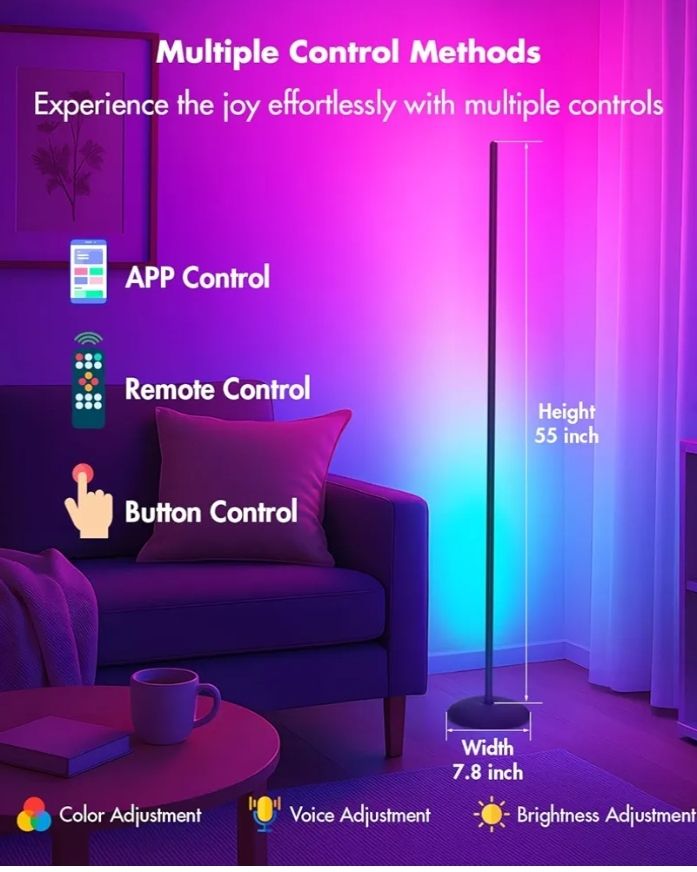 Lámpara de pie de esquina