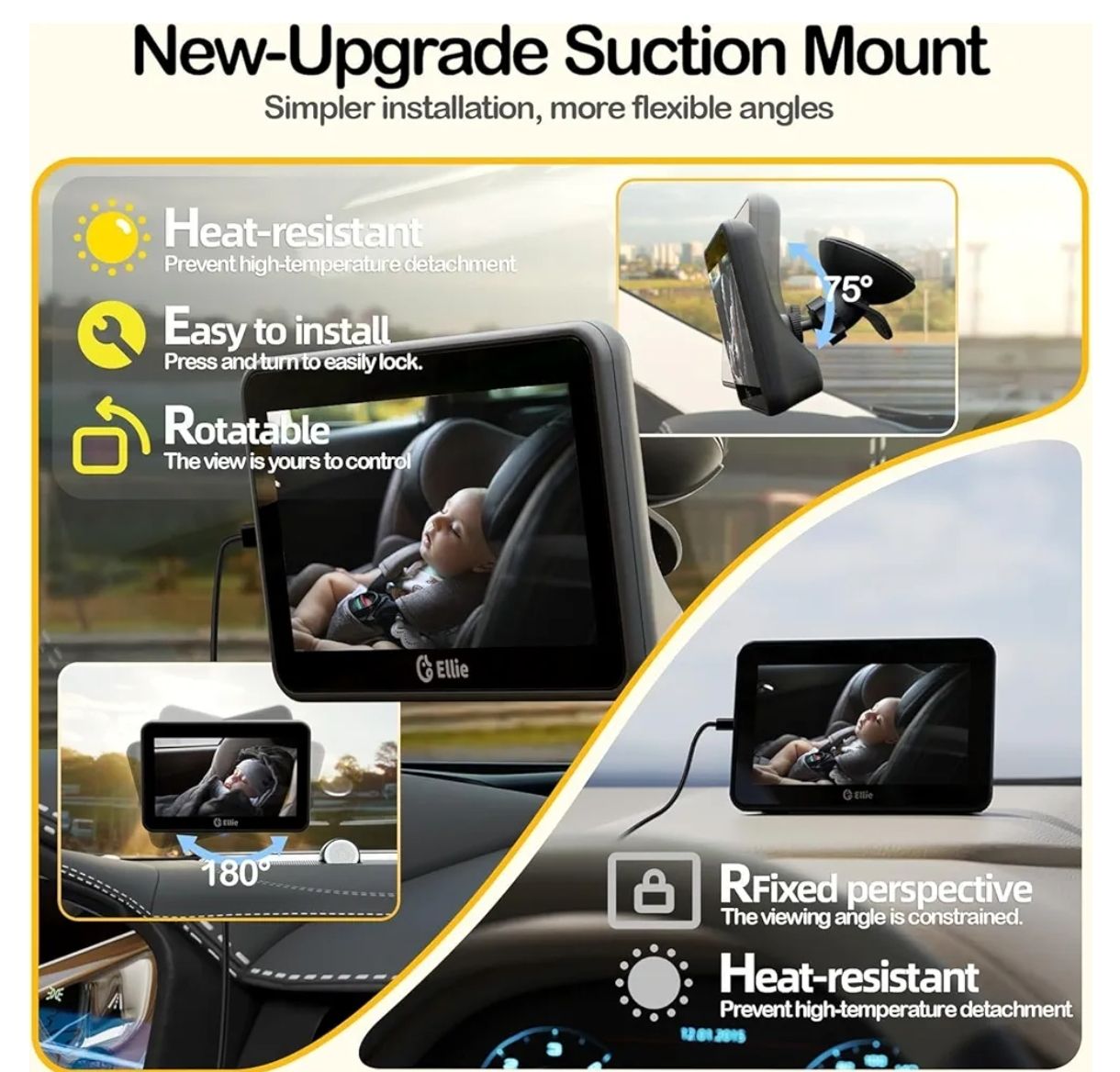 Ellie - Monitor de coche para bebé