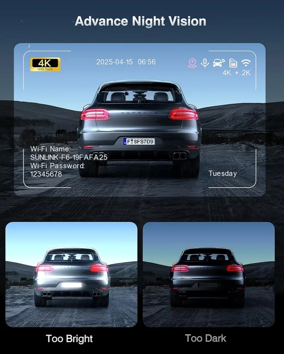 Cámara de salpicadero 4K+2K delantera y trasera