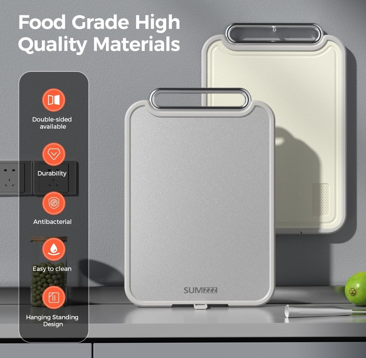 Tabla De Cortar Grande De Acero Inoxidable