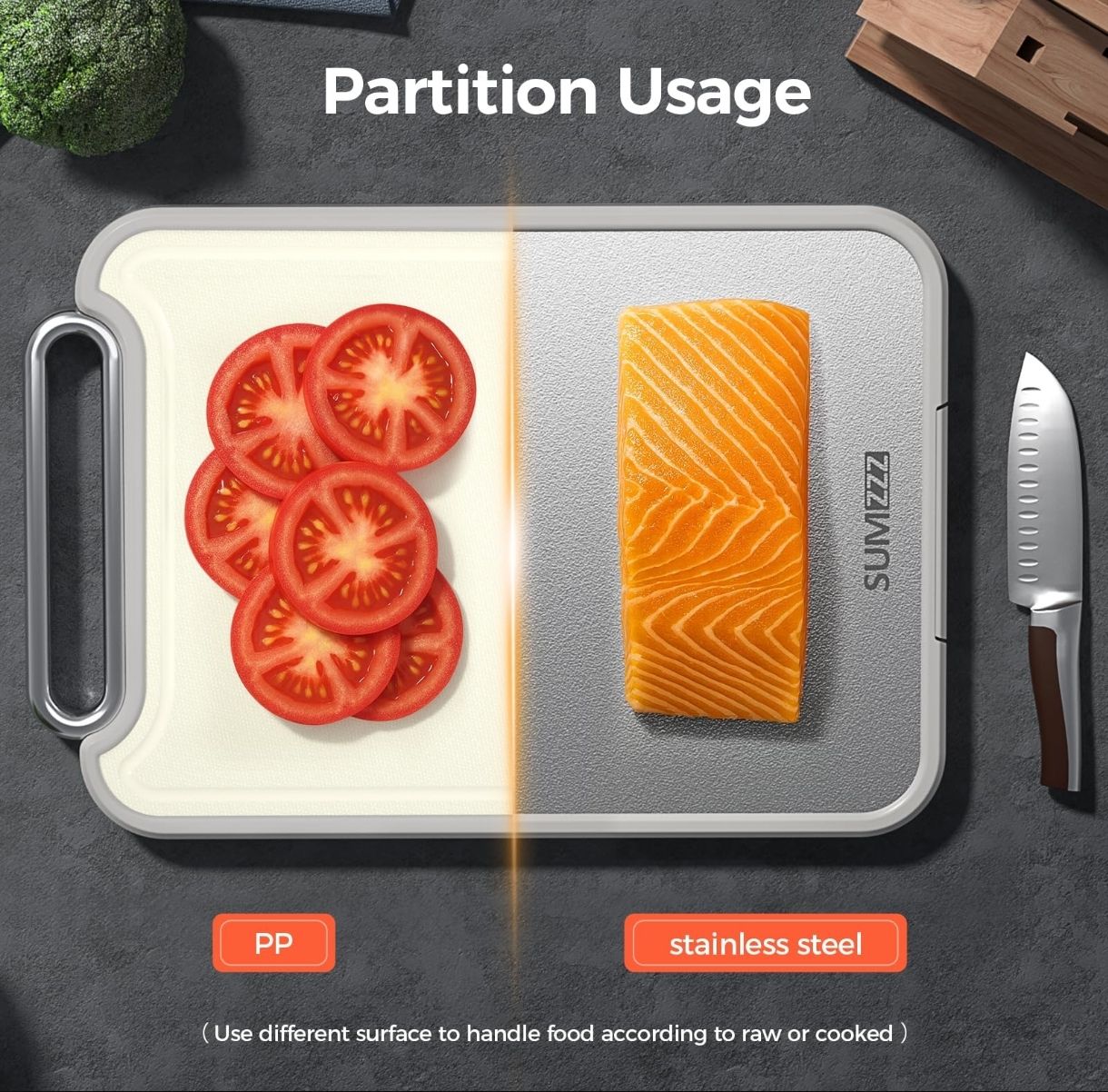 Tabla De Cortar Grande De Acero Inoxidable