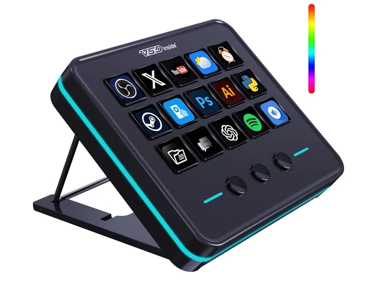 Teclado con macros, controlador de transmisión, teclado para juegos y streaming.