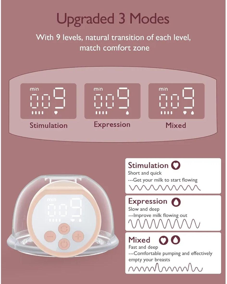 Momcozy - Bomba extractora de leche manos libres S12 Pro