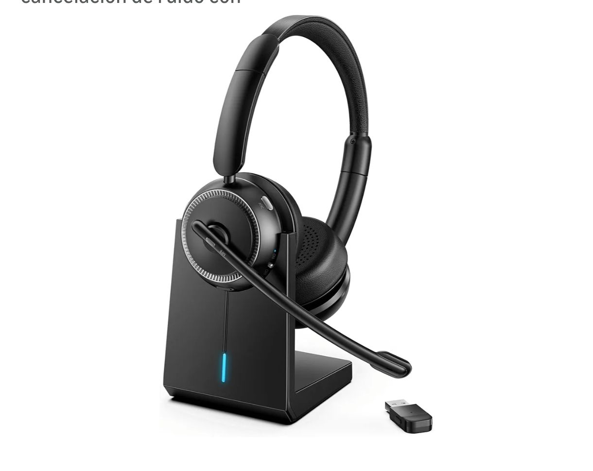 Auriculares ANC y ENC mejorados con micrófono para PC