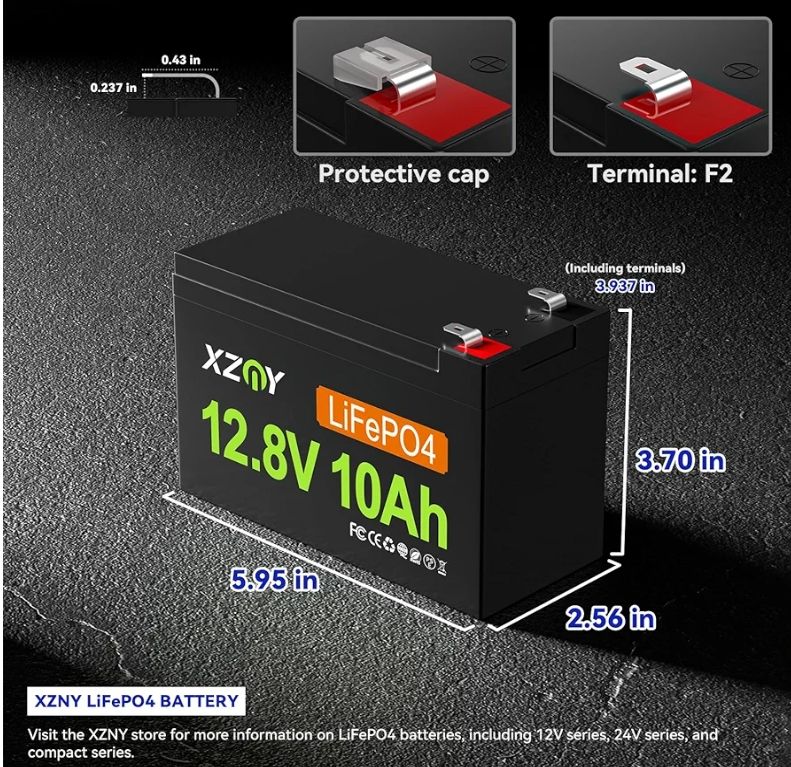 Batería LiFePO4 de 12 V, 10 Ah