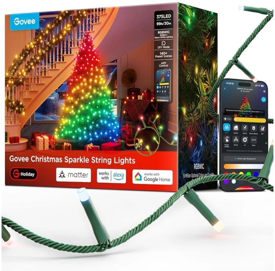  Luces brillantes de Navidad de 99 pies