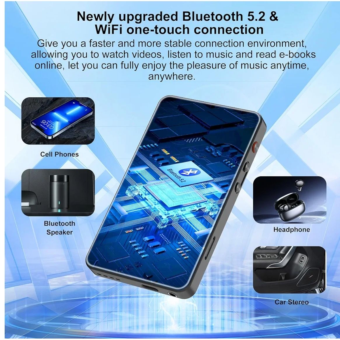 Reproductor de MP3 portátil de 144 GB