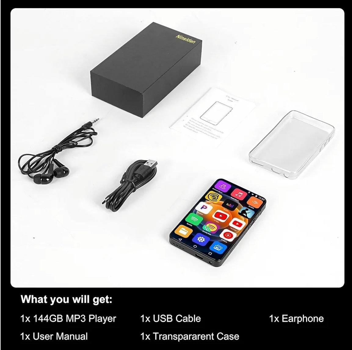 Reproductor de MP3 portátil de 144 GB