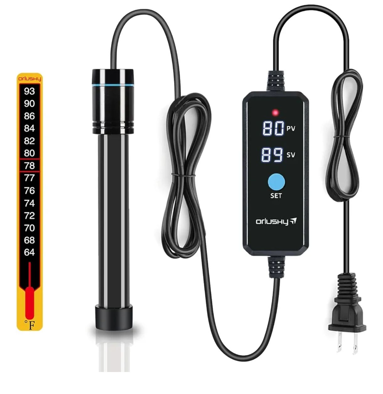 Orlushy - Calentador sumergible de acuario de 100 W