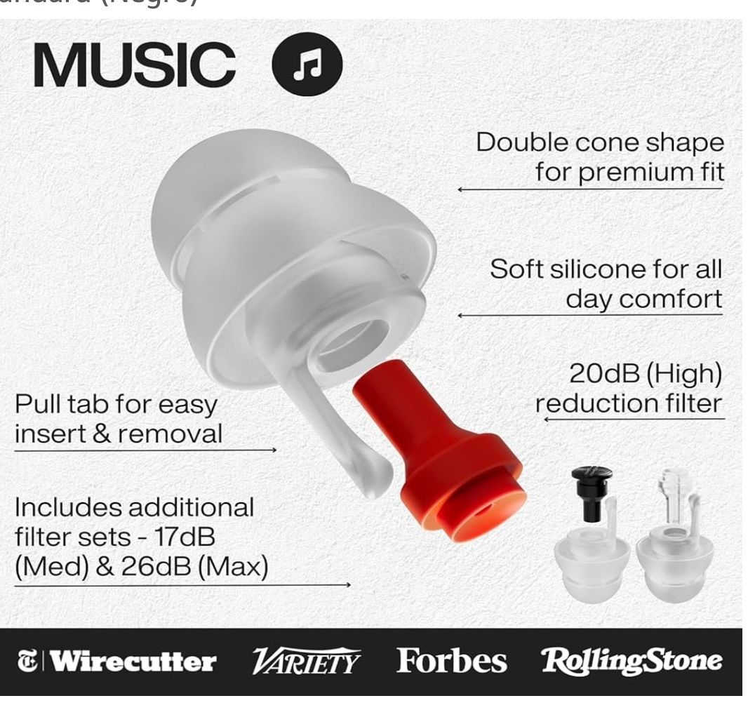 Earpeace Music - Tapones de Oídos de Alta Fidelidad