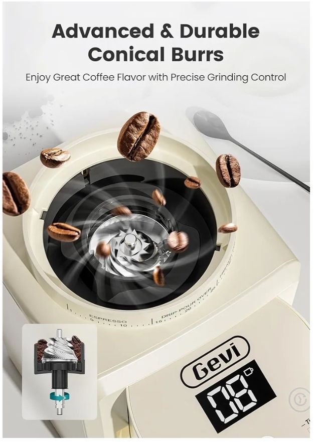 Gevi - Molinillo de café eléctrico