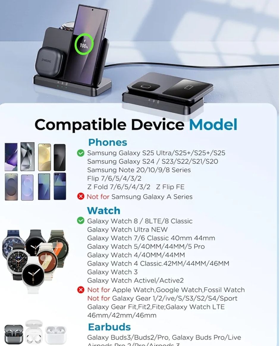 EGV Cargador inalámbrico para Samsung