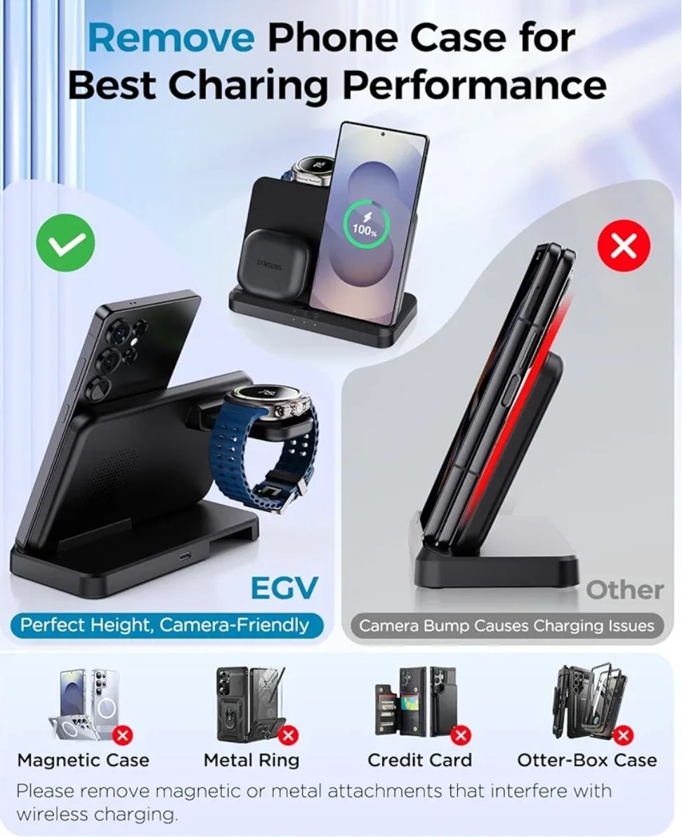 EGV Cargador inalámbrico para Samsung