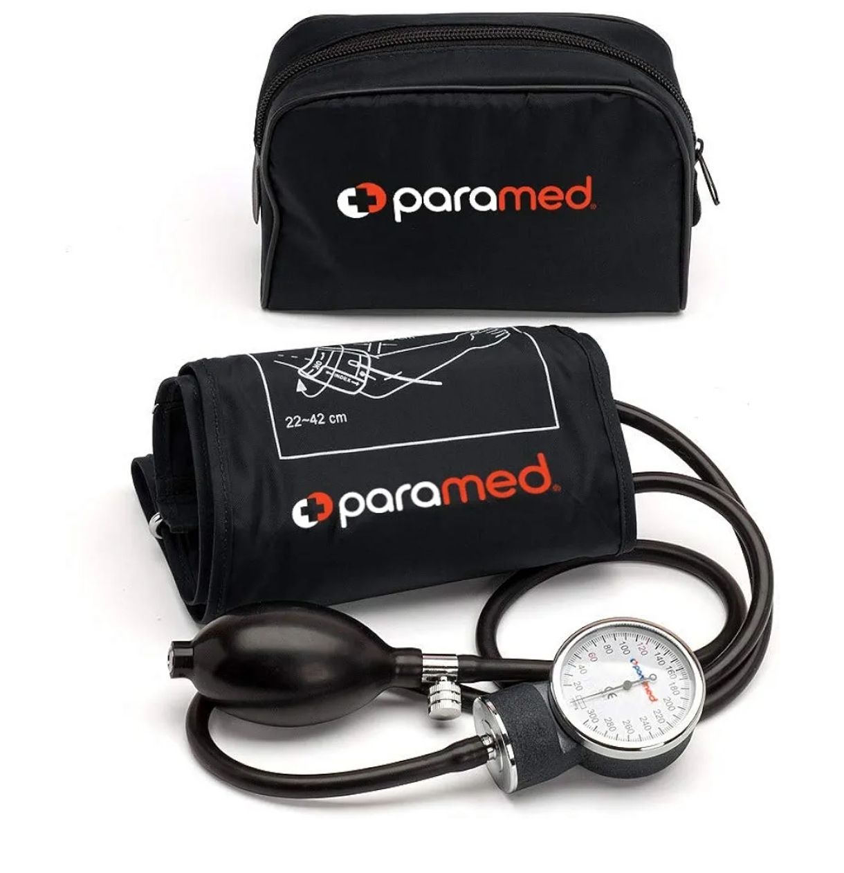 PARAMED Esfigmomanómetro aneroide - Puño manual de presión arterial 