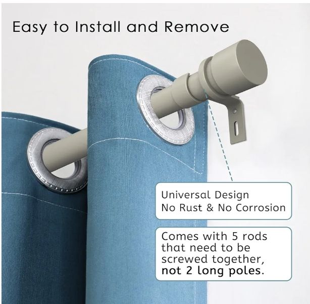 Barras de cortina ajustables