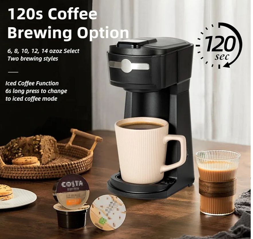 Cafetera de taza K de una sola porción 2 en 1 máquina