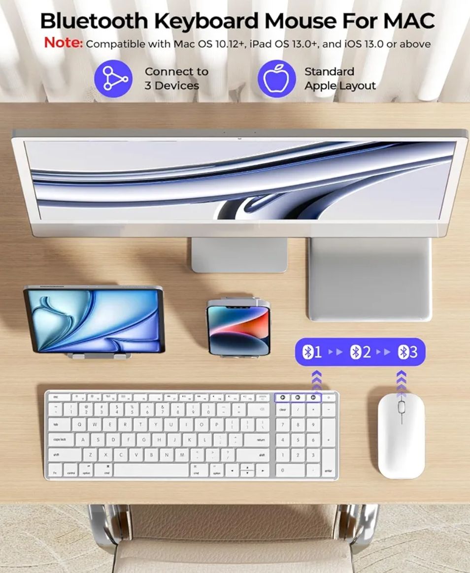 teclado y mouse Bluetooth