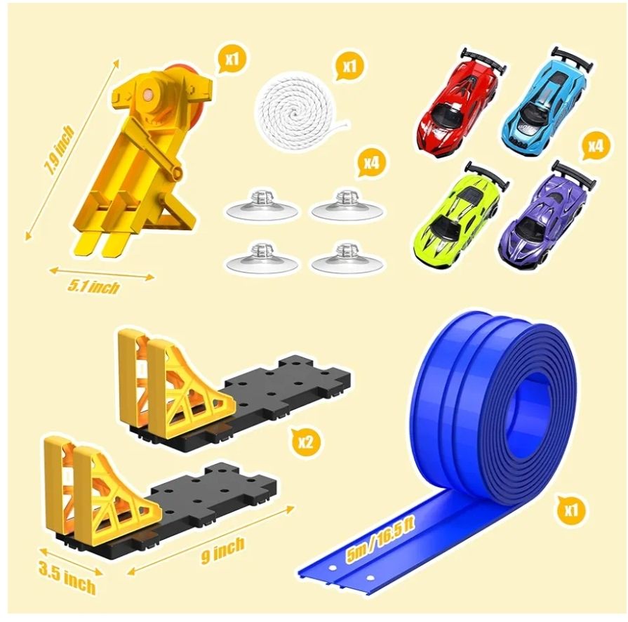 Pista de Carreras Flexible de 16 Pies 