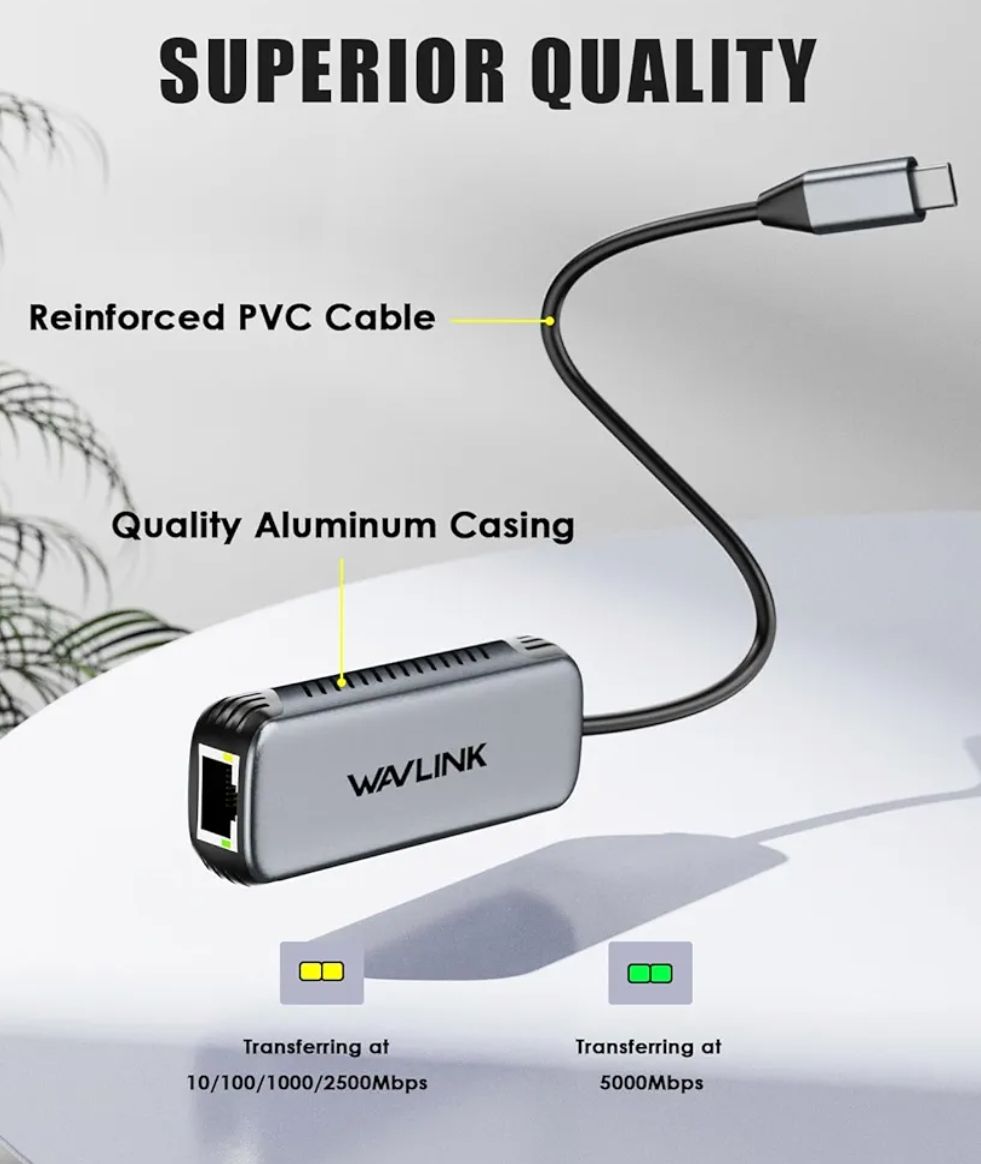 Adaptador USB C a Ethernet
