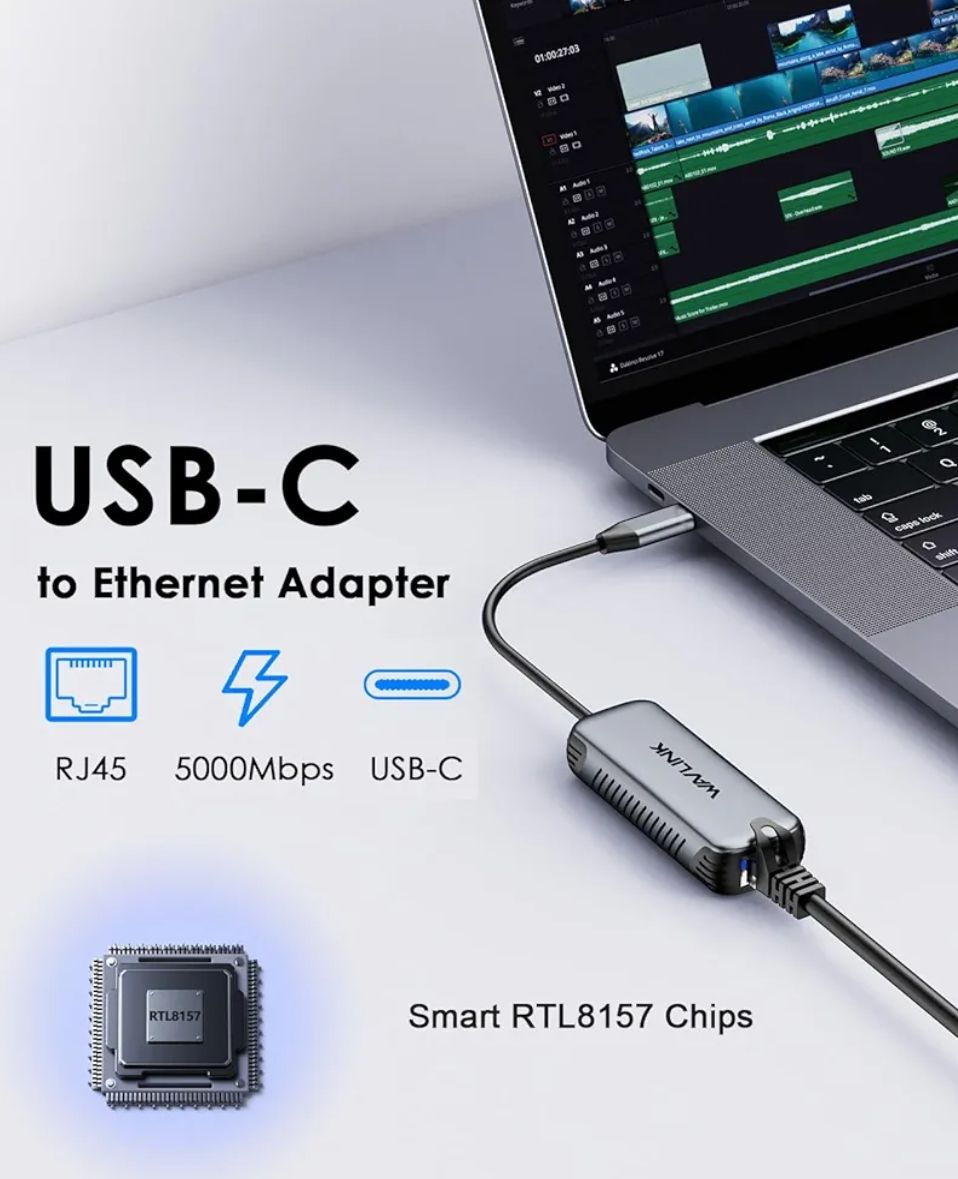 Adaptador USB C a Ethernet