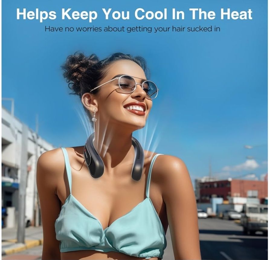 Hotsales - Ventilador de cuello, manos libres