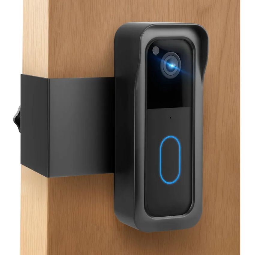 Soporte para timbre de puerta, antirrobo de metal