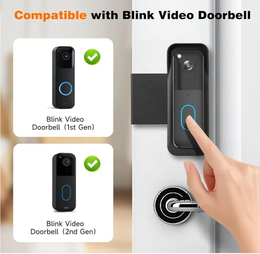 Soporte para timbre de puerta, antirrobo de metal