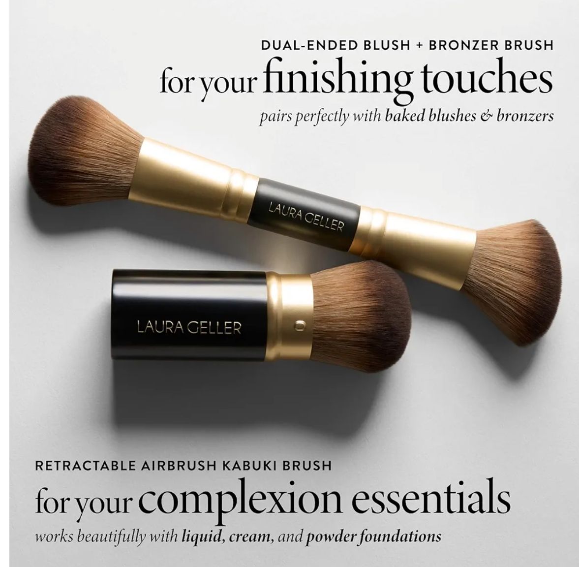 LAURA GELLER NEW YORK Set de 2 Brochas de Maquillaje